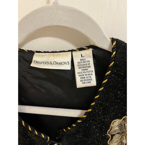 Drapers And Damons Women’s Vintage Glimmer Glitter Evening Jacket Size L Vintage - Picture 4 of 16